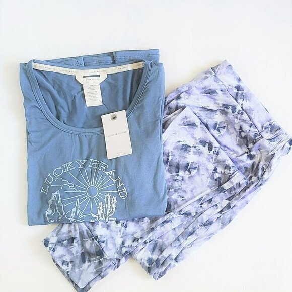 NWT LUCKY BRAND Ultra Soft Tank & Tie Dye Joggers PJ Lounge Pajama Set - Picture 6 of 6
